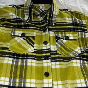 a.n.a Yellow and Black Plaid Blazer